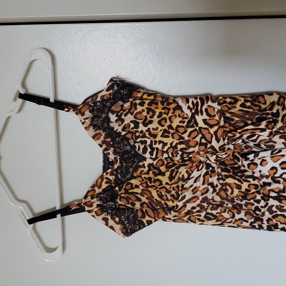 GUESS Leopard Animal Print Bustier Dress - Size XS, 0 - Picture 3 of 7